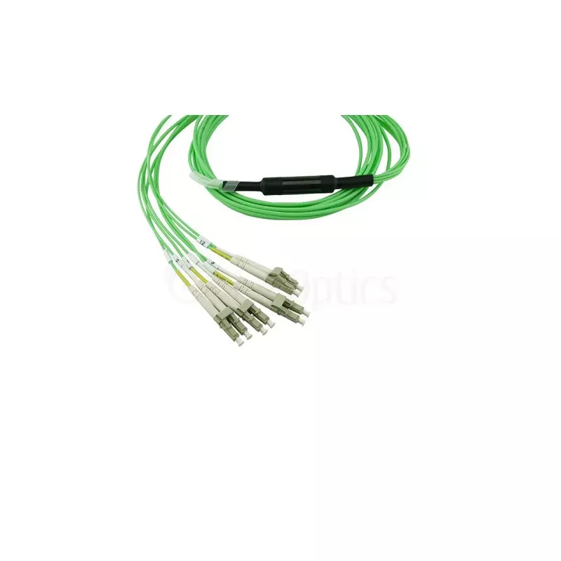 Šviesolaidinis kabelis BlueOptics SFP5141GU10MKB MPO 4x LC OM5 10 m žaliosios citrinos