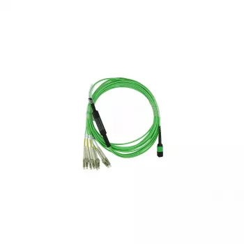 Skaidulinis optinis kabelis BlueOptics SFP5141GU3MKB MPO 4x LC OM5 3 m Laimo žalia