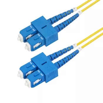StarTech.com 2m (6,6 pėdų) SC į SC (UPC) OS2 vienmodis dvipusis šviesolaidinis kabelis, 9/125µm, 40G/100G Zipcord, atsparus lenkimui, maži įterpimo nuostoliai - LSZH šviesolaidinis trumpiklis