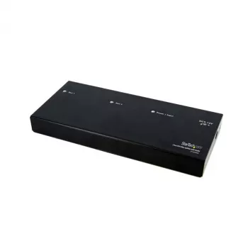 StarTech.com 2 prievadų DVI vaizdo skirstytuvas su garsu, DVI, 2x DVI, 1920 x 1200 pikseliai, Juoda, Aliuminis, 10 m