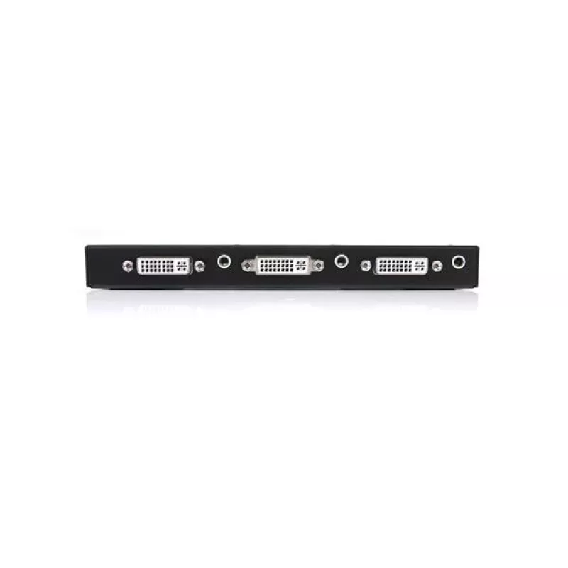 StarTech.com 2 prievadų DVI vaizdo skirstytuvas su garsu, DVI, 2x DVI, 1920 x 1200 pikseliai, Juoda, Aliuminis, 10 m