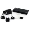 StarTech.com 2 prievadų DVI vaizdo skirstytuvas su garsu, DVI, 2x DVI, 1920 x 1200 pikseliai, Juoda, Aliuminis, 10 m