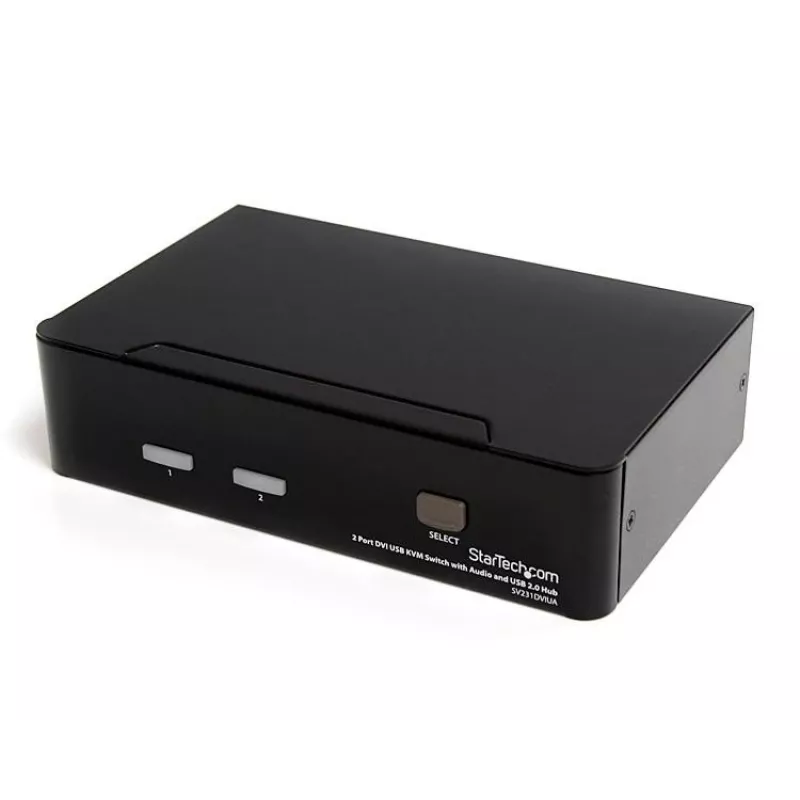 Startech.com 2 prievadų DVI USB KVM jungiklis su garso ir USB 2.0 šakotuvu