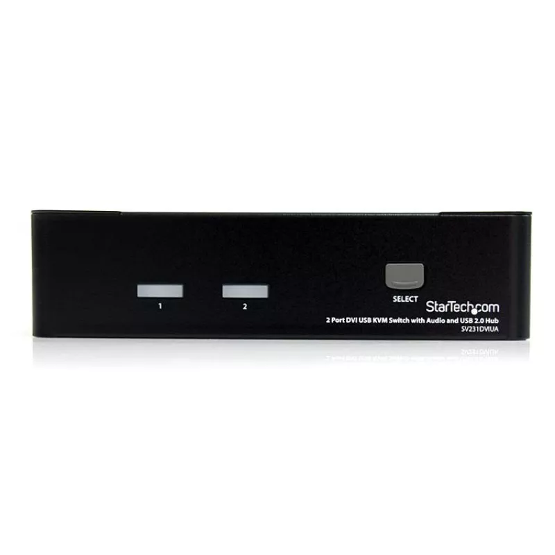 Startech.com 2 prievadų DVI USB KVM jungiklis su garso ir USB 2.0 šakotuvu