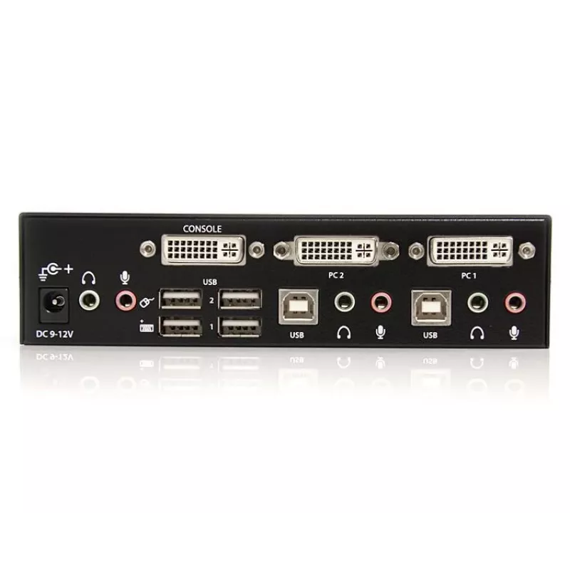 Startech.com 2 prievadų DVI USB KVM jungiklis su garso ir USB 2.0 šakotuvu