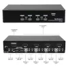 StarTech.com 4 prievadų USB DisplayPort KVM jungiklis su garsu, 3840 x 2400 pikselių, juoda