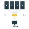 StarTech.com 4 prievadų USB DisplayPort KVM jungiklis su garsu, 3840 x 2400 pikselių, juoda