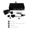 StarTech.com 4 prievadų USB DisplayPort KVM jungiklis su garsu, 3840 x 2400 pikselių, juoda