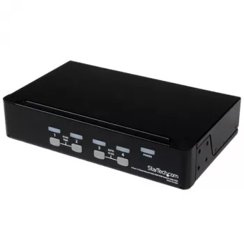 StarTech.com 4 prievadų 1U montuojamas stelaže USB KVM jungiklis su OSD, 1920 x 1440 pikselių, montavimas stelaže, 5,4 W, 1U, juodas