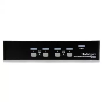 StarTech.com 4 prievadų 1U montuojamas stelaže USB KVM jungiklis su OSD, 1920 x 1440 pikselių, montavimas stelaže, 5,4 W, 1U, juodas
