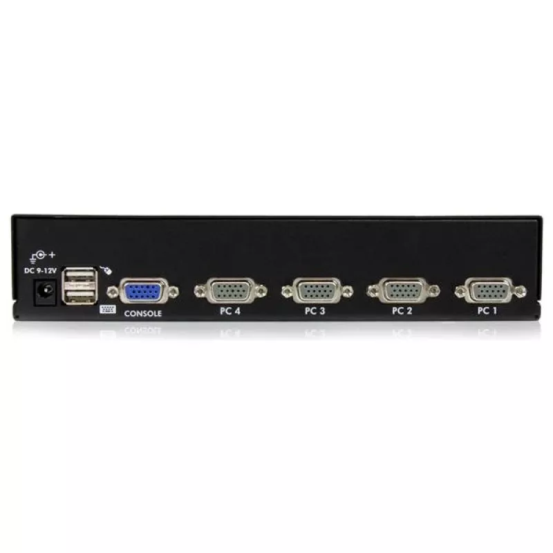 StarTech.com 4 prievadų 1U montuojamas stelaže USB KVM jungiklis su OSD, 1920 x 1440 pikselių, montavimas stelaže, 5,4 W, 1U, juodas