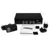 StarTech.com 4 prievadų 1U montuojamas stelaže USB KVM jungiklis su OSD, 1920 x 1440 pikselių, montavimas stelaže, 5,4 W, 1U, juodas