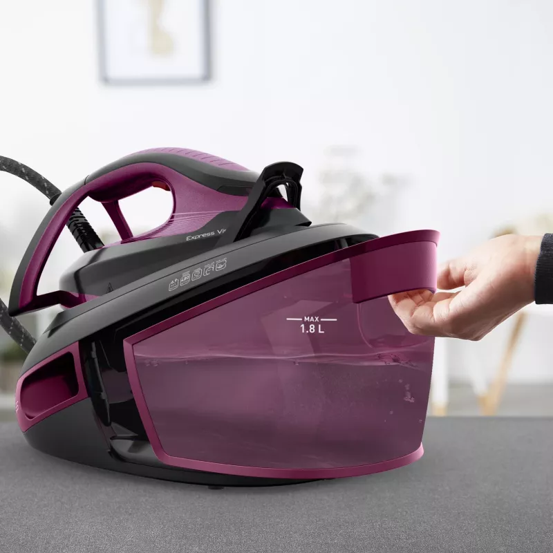 Tefal Express Vision SV8152 2800 W 1,8 L Durilium AirGlide Autoclean padas Violetinė, Juoda