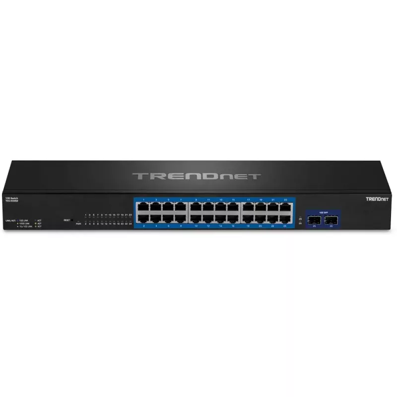 Switch Trendnet TEG-30262 v1.0R Gigabit Ethernet 24 Portai 1U Juoda