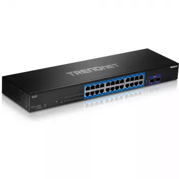 Switch Trendnet TEG-30262 v1.0R Gigabit Ethernet 24 Portai 1U Juoda