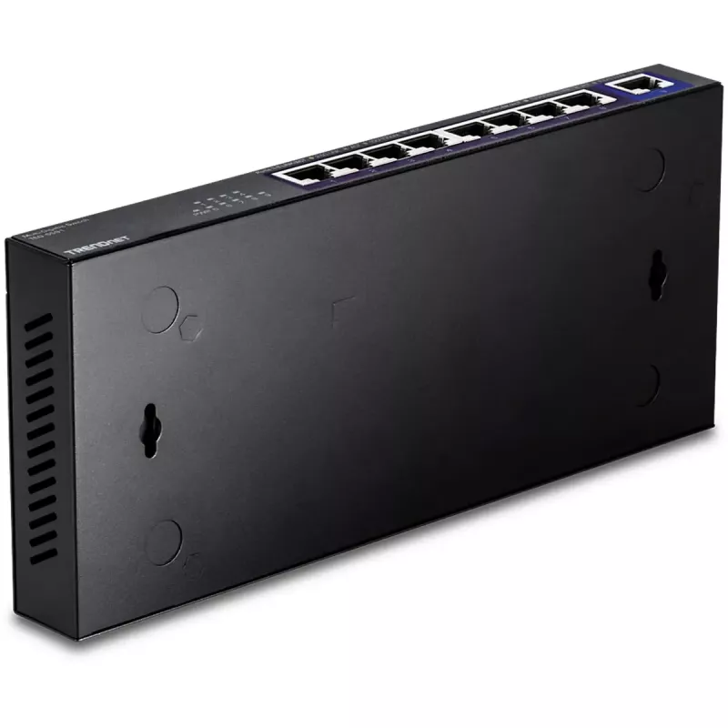 TRENDnet TEG-S591 nevaldomas 8 prievadų 2,5G Ethernet jungiklis, 100/1000/2500, 60 Gbit/s, MAC lentelė 4000, montuojamas ant sienos
