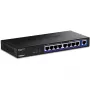 TRENDnet TEG-S591 nevaldomas 8 prievadų 2,5G Ethernet jungiklis, 100/1000/2500, 60 Gbit/s, MAC lentelė 4000, montuojamas ant sienos