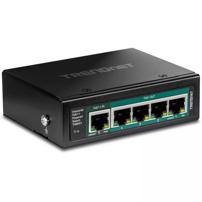 Tinklo jungiklis TRENDnet TI-B541 Nevaldomas 5 prievadų Gigabit Ethernet (10/100/1000) su PoE, juodas