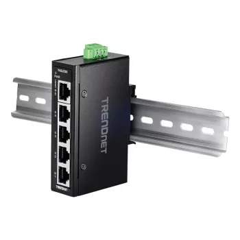 Tinklo jungiklis TRENDnet TI-ELC50 Nevaldomas 5 prievadų Fast Ethernet (10/100), 9,6–60 V, montavimas ant sienos/DIN bėgio