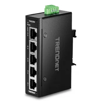 Tinklo jungiklis TRENDnet TI-ELC50 Nevaldomas 5 prievadų Fast Ethernet (10/100), 9,6–60 V, montavimas ant sienos/DIN bėgio