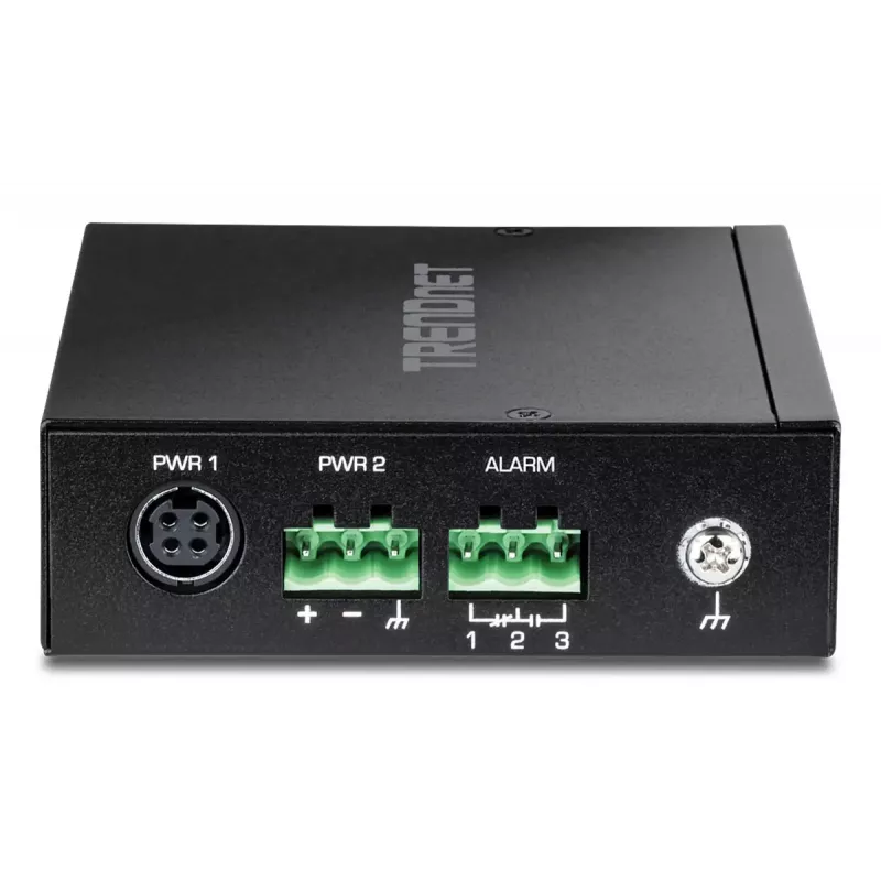 Nevaldomas Gigabit Ethernet jungiklis TRENDnet TI-G51SC, 4x RJ-45 10/100/1000, 10 Gbit/s talpa, 2000 MAC, 9–60 V, montuojamas ant sienos