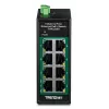 Nevaldomas Fast Ethernet PoE jungiklis TRENDnet TI-PELC80 — 8x 10/100 Mbps RJ-45, IEEE 802.3af/at, 48–56 V DC, montuojamas ant sienos