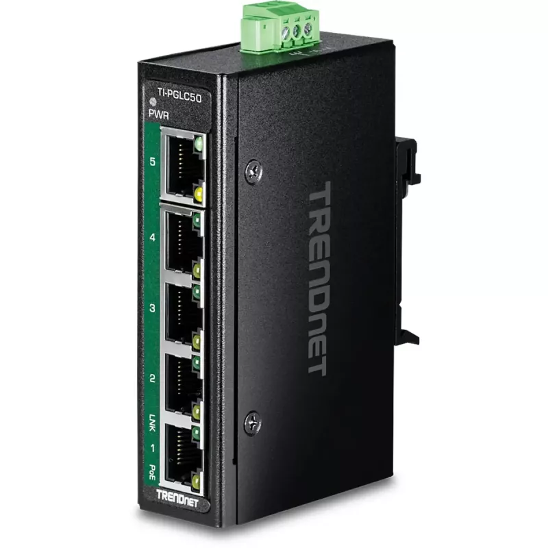 TRENDnet TI-PGLC50 Pramoninis nevaldomas 5 prievadų Gigabit Ethernet PoE+ jungiklis