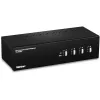 KVM jungiklis Trendnet TK-440DP juodas sidabrinis