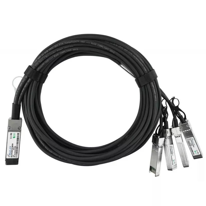 BlueLAN QSFP DAC SC253501K3M30 3m 4xSFP+ juodas
