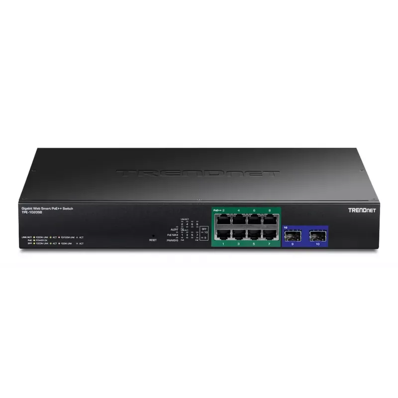 Nevaldomas jungiklis Trendnet TPE-1020SB 8 prievadų Gigabit Ethernet PoE 1U