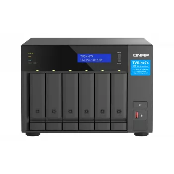 QNAP TVS-h674 NAS bokštinis Intel® Core™ i3 i3-12100 16 GB DDR4 0 TB QuTS hero juodos spalvos