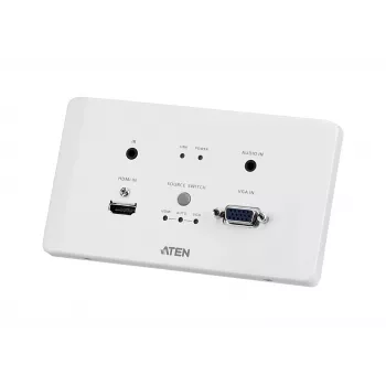 ATEN HDMI & VGA HDBaseT siųstuvas su ES sienine plokšte / PoH (4K@100m) (HDBaseT A klasė)