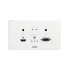 ATEN HDMI & VGA HDBaseT siųstuvas su ES sienine plokšte / PoH (4K@100m) (HDBaseT A klasė)