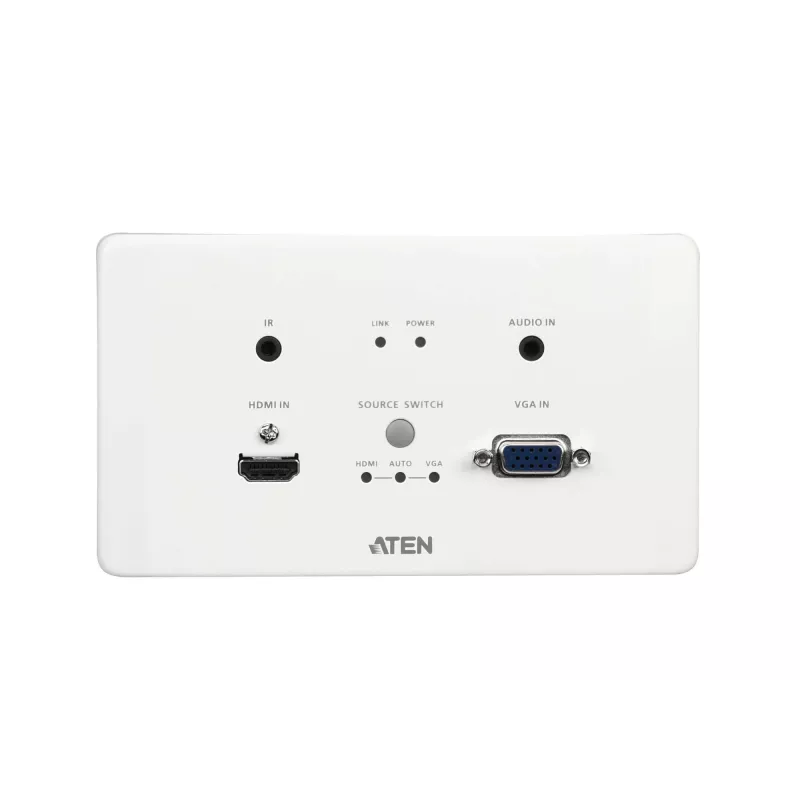 ATEN HDMI & VGA HDBaseT siųstuvas su ES sienine plokšte / PoH (4K@100m) (HDBaseT A klasė)