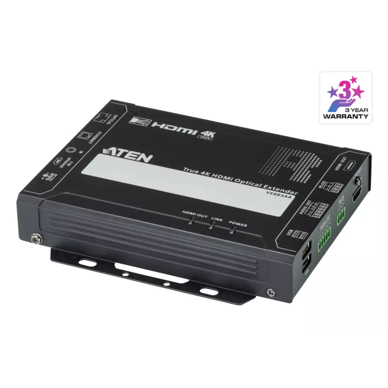 AV siųstuvas ir imtuvas ATEN VE883AK2 True 4K HDMI optimis prailgintuvas 4K@300m 10km