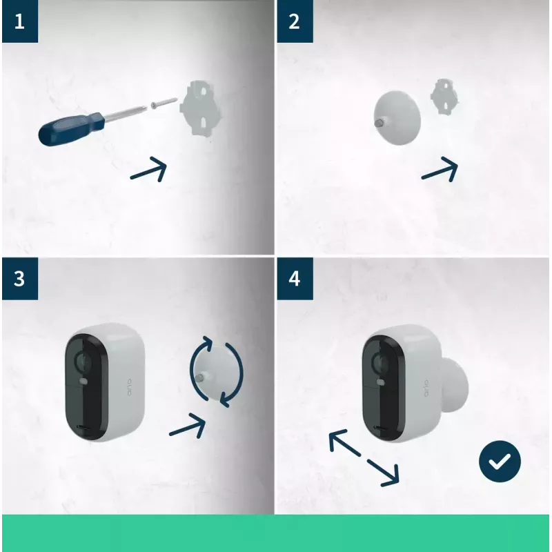 IP stebėjimo kamera Arlo Essential 2K 2560 x 1440 belaidė, vidaus ir lauko
