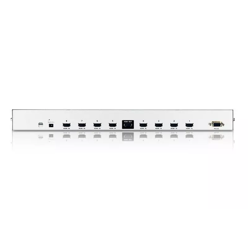 ATEN 8 prievadų HDMI garso/vaizdo perjungiklis su IR nuotolinio valdymo pultu