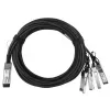 DAC kabelis BlueOptics X4DACBL3-BL 3m QSFP 4x SFP+ juodas