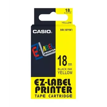 Etikečių gamybos juosta Casio XR-18YW1 Juoda ant geltono