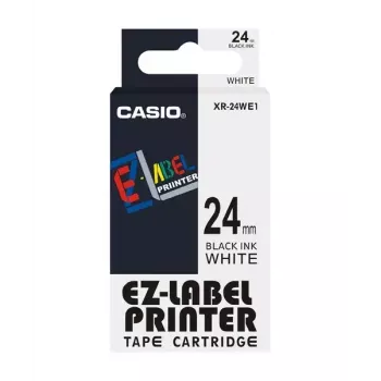 Etikečių gamybos juosta Casio XR-24WE1 juoda ant balto