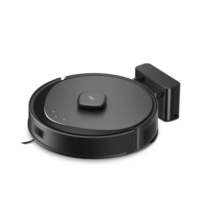 TP-Link Tapo Robotinis dulkių siurblys, be maišelio, juodas, apvalus, įkrovimas, 55 dB, 0,3 l