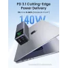 Ugreen 25000mAh 200W greito įkrovimo išorinė baterija, pilka