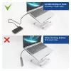 ACT USB-C 4K MST dokų stotelė 2 HDMI monitoriams, Ethernet, USB-C, 3x USB-A, PD perdavimu ir 1 metro nuimamu jungiamuoju kabeliu