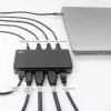 ACT USB-C 4K MST dokų stotelė 2 HDMI monitoriams, Ethernet, USB-C, 3x USB-A, PD perdavimu ir 1 metro nuimamu jungiamuoju kabeliu