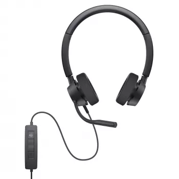 DELL Pro Stereo Headset - WH3022, laidinis, biurui / skambučių centrui, 96 g, ausinės, juodos