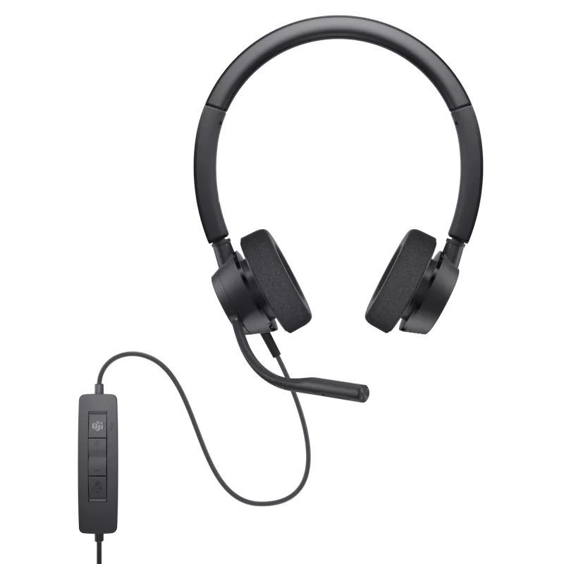 DELL Pro Stereo Headset - WH3022, laidinis, biurui / skambučių centrui, 96 g, ausinės, juodos