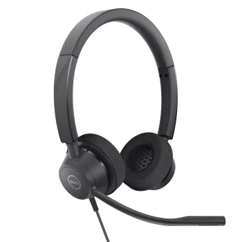 DELL Pro Stereo Headset - WH3022, laidinis, biurui / skambučių centrui, 96 g, ausinės, juodos