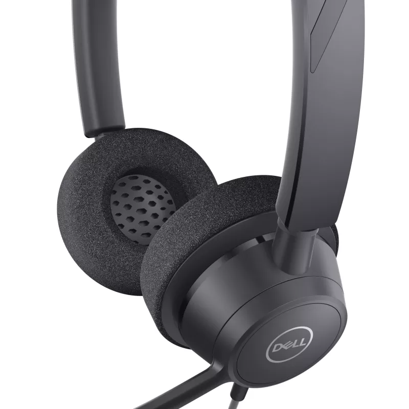 DELL Pro Stereo Headset - WH3022, laidinis, biurui / skambučių centrui, 96 g, ausinės, juodos