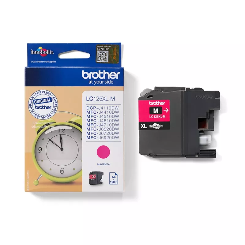 Brother LC125XLM rašalo kasetė 1 vnt. Originali Papildomai (Super) Didelio našumo Purpurinė