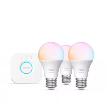 Smart lighting kit Philips Hue White and colour ambience Essential — 3× E27 išmaniosios lemputės, 806 lm, 8 W, Bluetooth/Zigbee